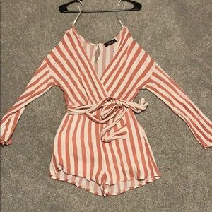 Akira Striped Romper
